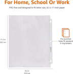 Amazon Basics Sheet Protectors for 3 Ring Binder, Heavyweight, Polypropylene, 8.5 x 11 Inch, 200-Pack, Clear