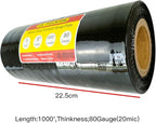 Stretch Wrap/Film Black Industrial Strength Extra Thick 9” x 1000ft 80 Gauge Clear Cling Mini Durable Shrink Wrap Film Roll Plastic Wrap for Moving/Packing Heavy Duty Adhering Packing Heavy Duty Film