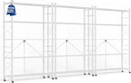 ALANNG 40" W Foldable 5-Tier Storage Shelves with Wheels, Adjustable & Removable Metal Rack, Heavy Duty Rolling Organizer for Kitchen, Garage, Closet, Pantry, and Office (White,3 Pack)