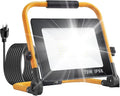 Work Lights with Stand, 1 Head LED Work Light, with Adjustable and Foldable Tripod Stand, Waterproof Lamp with Individual Switch with 6500 Kelvin Color Temperature (1 Adjustable Head)