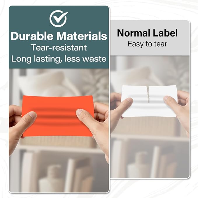 500 Pcs Large Moving Labels for Boxes 3 ×5 Inch Vinyl Self Adhesive Rectangle Stickers Color Coding Labels Waterproof Removable for Storage Bins Classroom Office Warehouse, Fluorescent Red