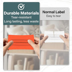 500 Pcs Large Moving Labels for Boxes 3 ×5 Inch Vinyl Self Adhesive Rectangle Stickers Color Coding Labels Waterproof Removable for Storage Bins Classroom Office Warehouse, Fluorescent Red