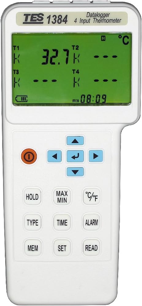 TES 1384 4 Input Thermometer/Datalogger