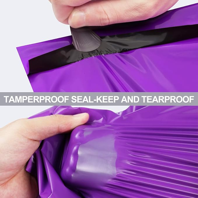 UCGOU Poly Mailers 14.5x19 Inch Purple 100 Pack Large Shipping Bags #7 Strong Thick Mailing Envelopes Self Sealing Adhesive Waterproof and Tear Proof Boutique Packaging Postal for Clothing