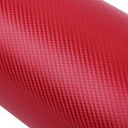 F & B LED LIGHTS Red 3D Carbon Fiber Film Twill Weave Vinyl Sheet Roll Wrap (24" X 60", Red)