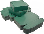 15 Pcs 6 x 6 x 2 inches Corrugated Cardboard Gift Boxes Recyclable Shipping Boxes for Mailing & Holidays, Wedding, Birthday, Gifts Packaging (Hunter Green, 6 x 6 x 2")
