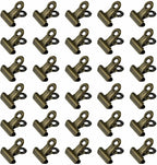 HAHIYO 0.87inch Brown Bulldog Clips Metal File Hinge Binder Clips Clamps Save Space Strong Spring Jaws Rock Solid Grip Book Lay Flat Deburred Edge for Hang Photos Wall Grid Dog Food 30PCS