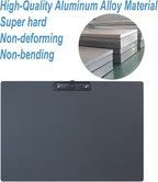 Acocony 11x17 Clipboard Aluminium with Pen Holder Extra Large Clipboard Landscape Super Hard 11 x 17 Clipping Board Black Pack of 1
