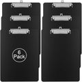 ZCZN Metal Clipboards, 6 Pack Heavy Duty Aluminum Clipboards 12 x 9 Inches, A4 Letter Sizer Document Holder with Low Profile Clip, Suitable for School, Office, Jobsite or Medical Staff, Black