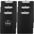 ZCZN Metal Clipboards, 6 Pack Heavy Duty Aluminum Clipboards 12 x 9 Inches, A4 Letter Sizer Document Holder with Low Profile Clip, Suitable for School, Office, Jobsite or Medical Staff, Black