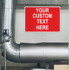 Aluminum Weatherproof Metal Sign Multiple Sizes Custom Personalized Text Here Red White Danger Horizontal Street Signs 10x7Inches