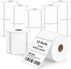 3" x 2" Direct Thermal Labels, Strong Adhesive Barcode & Return Address Stickers Compatible with Zebra, Rollo, Munbyn & Most Desktop Thermal Printers (12 Rolls / 8,400 Labels), TRSTGIX