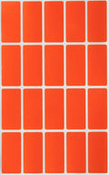Royal Green Colored File Stickers 1.57 inch x 0.75 inch - Orange Color Code Label Rectangular (40 mm x 19mm) 300 Pack
