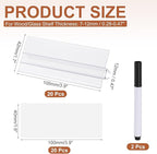 PATIKIL 3.9" x 1.7" Wire Shelf Label Holder, 20 Pack Reusable Plastic Price Tag Display Clip for 0.28" to 0.47" Thick Shelves with Paper Inserts Pens for Home Market Store, Clear