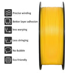 Geeetech Yellow PLA Filament 1.75mm, 3D Printer Filament Dimensional Accuracy +/- 0.02 mm, Upgrade Tidy Winding Tangle-Free, 1kg Spool(2.2lbs) Fit Most FDM 3D Printers