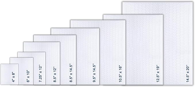 5x10 inches Poly Bubble Mailer Self Seal Bubble Shipping Envelopes 2.5 Mil 250 Pack