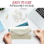 Transparent Tape, Clear, Christmas Gift Wrap Tape, Office Repair Home School Supplies 7/10 X 1000 Inches 24 Rolls with Dispenser