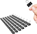 Small Binder Clips, 48 Pack, 3/4 Inch, Standard 19mm, Black, Capacity 0.31 Inch, Mini Paper Clips, Fold Clamp, Office and School Supplies