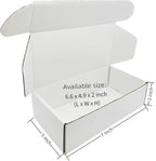 7x5x2 inch Small White Mailers Boxes Recyclable Corrugated Gift Box for Packaging Shipping Set of 10