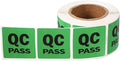 PATIKIL 360 Pcs 1 Roll QC Pass Labels, 1.5 Inch Square Inventory Control Adhesive Round Labels Food Service Quality Control Stickers for Warehouse Management Inspection, Green