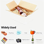 PETAFLOP 8x6x4 Shipping Box, White Mailing Corrugated Cardboard Boxes for Packing Small Business, 25 Pack