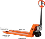 T Tory Carrier Pallet Jack, 5500 Lb. Capacity 21 x 48 Forks Mannual Pallet Truck, Hand Trucks with Replacement Load Wheels