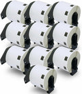 BETCKEY - Compatible Barcode Labels Replacement for Brother DK-1209 (2.4 in x 1.1 in), Use with Brother QL Label Printers [10 Rolls/8000 Labels]