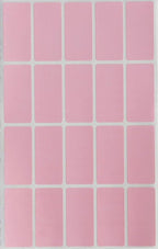 Royal Green Rectangular Pastel Pink Label Stickers Craft Adhesive Rectangles 40mm x 19mm (1.57 inch x 0.75) Great for Envelope Seals - 300 Pack