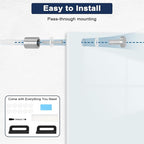 Magnetic Glass Whiteboard, 6' x 4' Glass Dry Erase Board for Wall, 72" x 48" Large Frameless White Board with 1 Marker Tray and 10 Magnets for Office, Home, Classroom - Normal White
