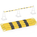 RoadHero 10 Pack 4 FT to 6.9 FT Retractable Cone Bar, Expandable Traffic Cone Bars for Parking Lots, Extendable Barricade for Road Construction, Black and Yellow, Cone Not Included