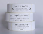 16+ Designs Custom Return Address Labels Roll White Modern Address Set of Return - Custom Personalized Calligraphy & Matte