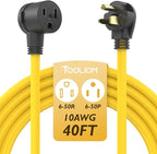 TOOLIOM 40FT 250 Volt Welder Extension Cord 10 AWG NEMA 6-50P to 6-50R Power Extension Cord for Welding Machines with ETL Approved