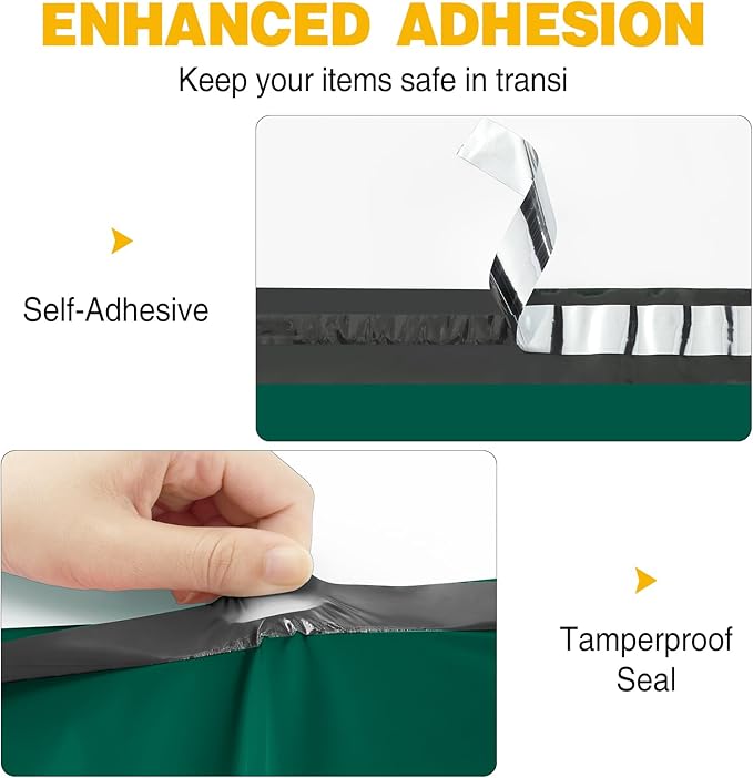 Famagic 200pcs Poly Mailers 10x13 Inch Shipping Bags Ultramarine Green Shipping Envelopes Self Seal Mailers Bags Waterproof and Tear-Proof Packaging Bags