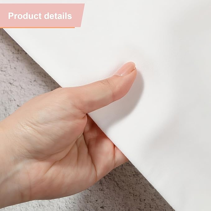 Preboun 3.9 x 60 ft Carpet Runner for Party Felt Runway Rug Runner Rug with Carpet Tape for Halloween Wedding Christmas Xmas Thanksgiving Outdoor Accessories Wedding Party Hallway (White)