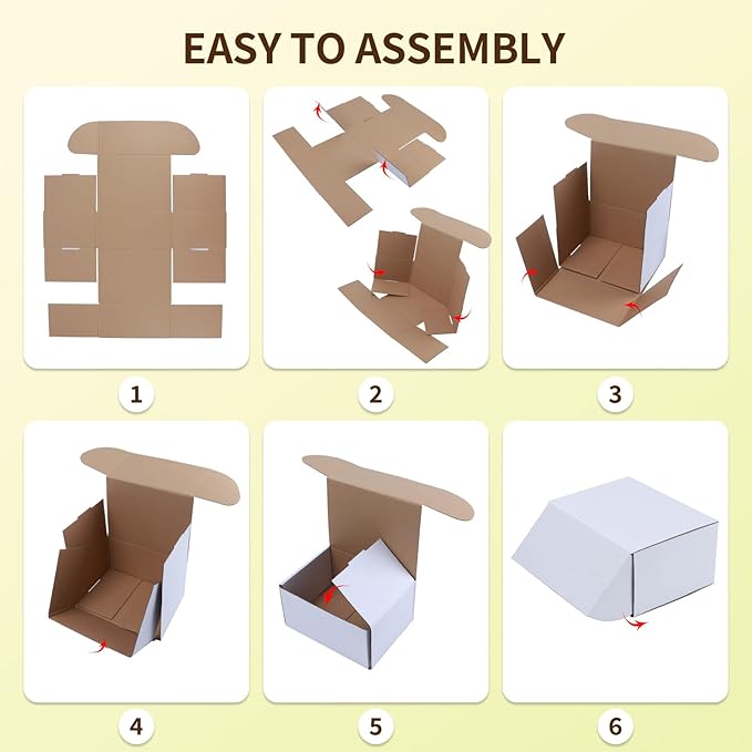 WIFTREY 100 Pack 4.6x2.2x2.2 Small Shipping Boxes for Packing Small Business, White Corrugated Cardboard mailing Box for Shipping