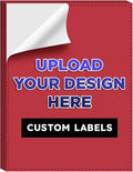 Custom Bright Neon Color Labels, Print Your Own Stickers, Upload Your Design for Printing - Smooth Matte Finish, Strong Adhesive, Crack and Peel - 3.5" x 2" - 25 Sheets per Pack (Dark Red)