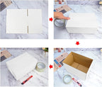 Calenzana 11x6x6 Shipping Boxes Set of 25, Corrugated Cardboard Box for Mailing Small Business Packing Gifts, White