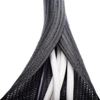 ZhiYo 6.6ft - 4/5 inch Cable Sleeve, Cord Wrap Wire Protector Tubing for Pets, PC Cable Wrap, Computer Cable Management Sleeve - Black