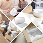 Moving Supplies, Foam Wrap Roll 16" Wide x 160' Length, For Protecting Fragile Articles,Furniture,Transportation Packing,Stuffing of Carton,with 60 Fragile Stickers (16"160')
