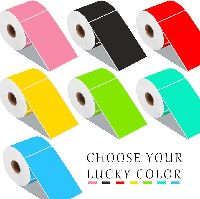 PARLAIM 3 X 5 Inch Rectangle Adhesive Color Coding Stickers,Square Colorful Inventory Stickers -250 Per Dispenser Box