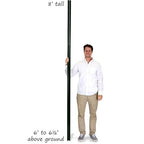 SmartSign U-Channel Sign Post, 8' Tall, 1.12LB Medium Weight, Green Baked Enamel Steel Post - Pack of 4