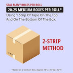 BOX USA Moving Boxes Large 20"L x 20"W x 15"H (12-Pack) & Heavy Duty 2in x 25yd Clear Packaging Tape with Dispenser | For Shipping, Mailing, Packing, Packaging and Storage
