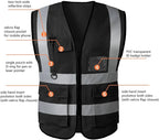 Tydon Guardian Reflective Safety Vest for Women Men High Visibility Security With Pocket Zipper Front Meet ANSI/ISEA Standard