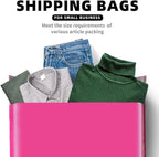 POLYSELLS 25 pcs 24x24 Inches Pink Poly Mailers Shipping Envelopes, Strong Adhesive Sealing, Waterproof, and Tear-resistant Postal Mailing Bags for Clothing, Books, and Accessories