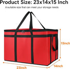 Bodaon Large 2-Pack Insulated Food Delivery Bag With Hard Bottom, XXXL Bags, Rideshare Delivery Bag, Grocery Shopping and Catering, Cold/Hot Styrofoam Carrier for Travel/Car