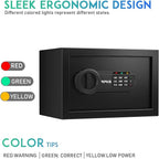 RPNB Deluxe Safe and Lock Box, Digital Keypad Safe Box, Steel Alloy Small Safes, Keypad Lock, Perfect for Home Office Hotel Business Jewelry Cash Use Storage