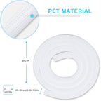 AGPTEK Cable Sleeve Cover, 6.6ft - 1.5 inch Desk Cord Organizer Cable Hider, Home Office Wire Management Computer TV Wire Loom Tubing, Pet Proof Cord Protector, from Cat Dog Chewing, White