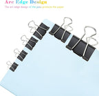 Small Binder Clips, 48 Pack, 3/4 Inch, Standard 19mm, Black, Capacity 0.31 Inch, Mini Paper Clips, Fold Clamp, Office and School Supplies