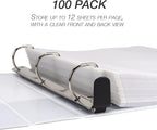 Samsill Heavy Duty Sheet Protectors for 3 Ring Binders, 8.5 x 11 Clear Page Protectors, Plastic Sleeves & Report Covers, Acid Free Archival Safe Document Protectors
