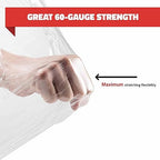 Stretch Wrap with Handle Industrial Strength 4 Pack 11" x 1000 Ft 60 Gauge Thick (15 Micron) Shrink Wrap Roll for Moving Supplies, Furniture, Pallets, Plastic Wrap for Packing, Heavy Duty Stretch Film